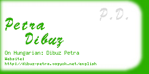 petra dibuz business card